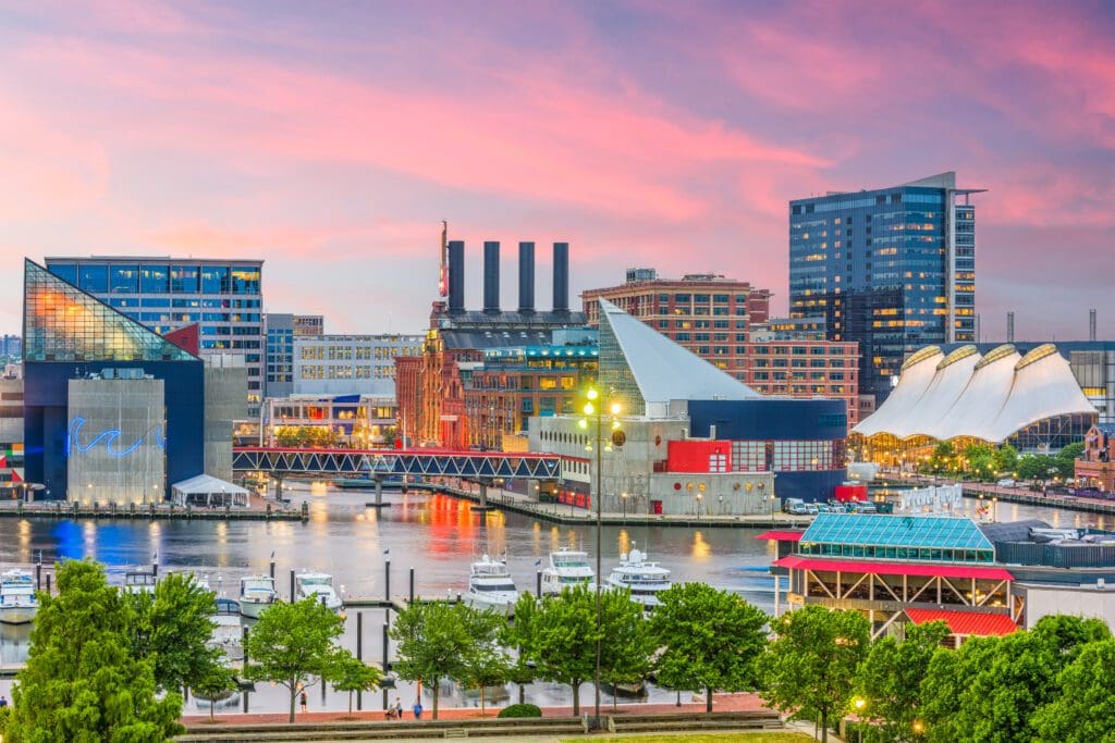 skyline photo of Baltimore mortgage lenders