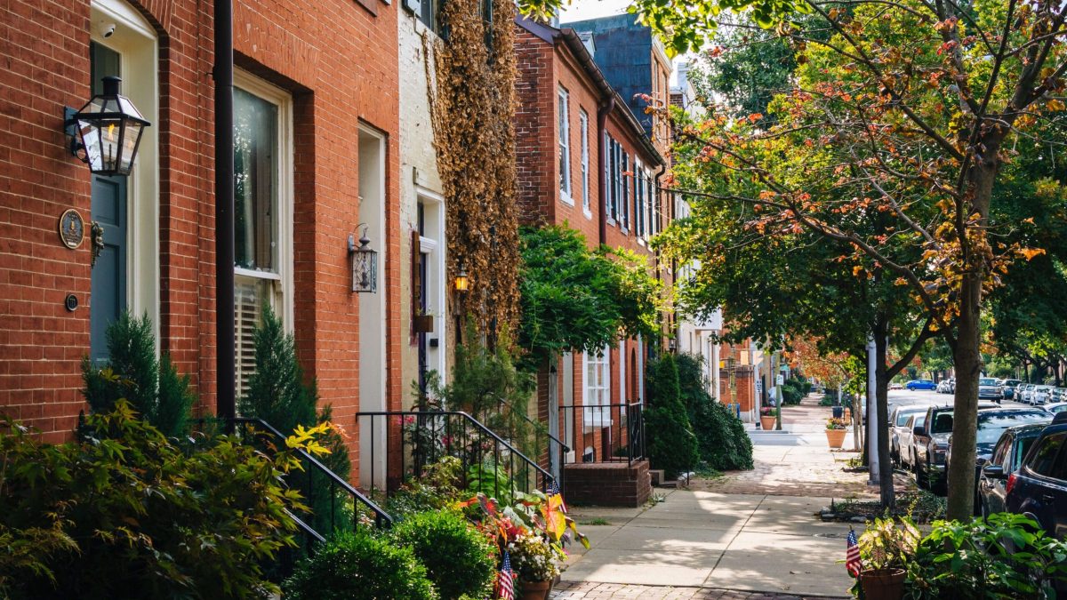 Baltimore style street view